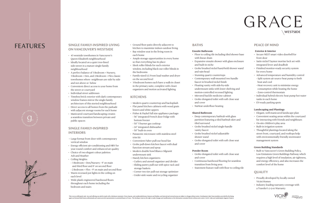Grace feature sheet
